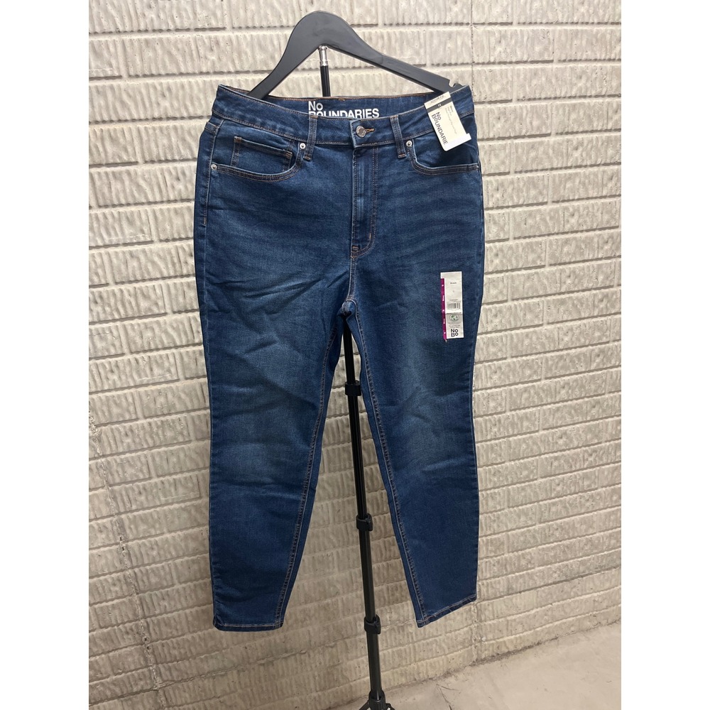 No Boundaries Womens High Rise Skinny Jeans Dark Wash Size‎ 12 Denim Pants